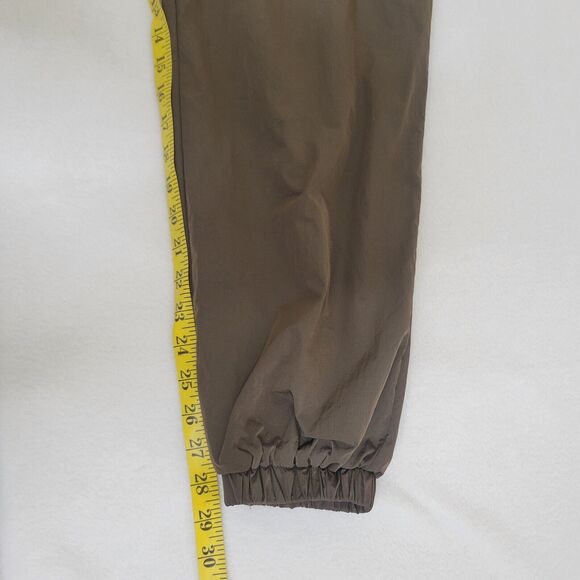 Good American Essential Nylon Jogger Track Pants Mocha Size 1 Pockets Sweatpants - Picture 5 of 12